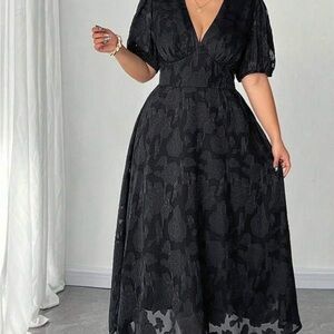 Black Floral Maxi Dress